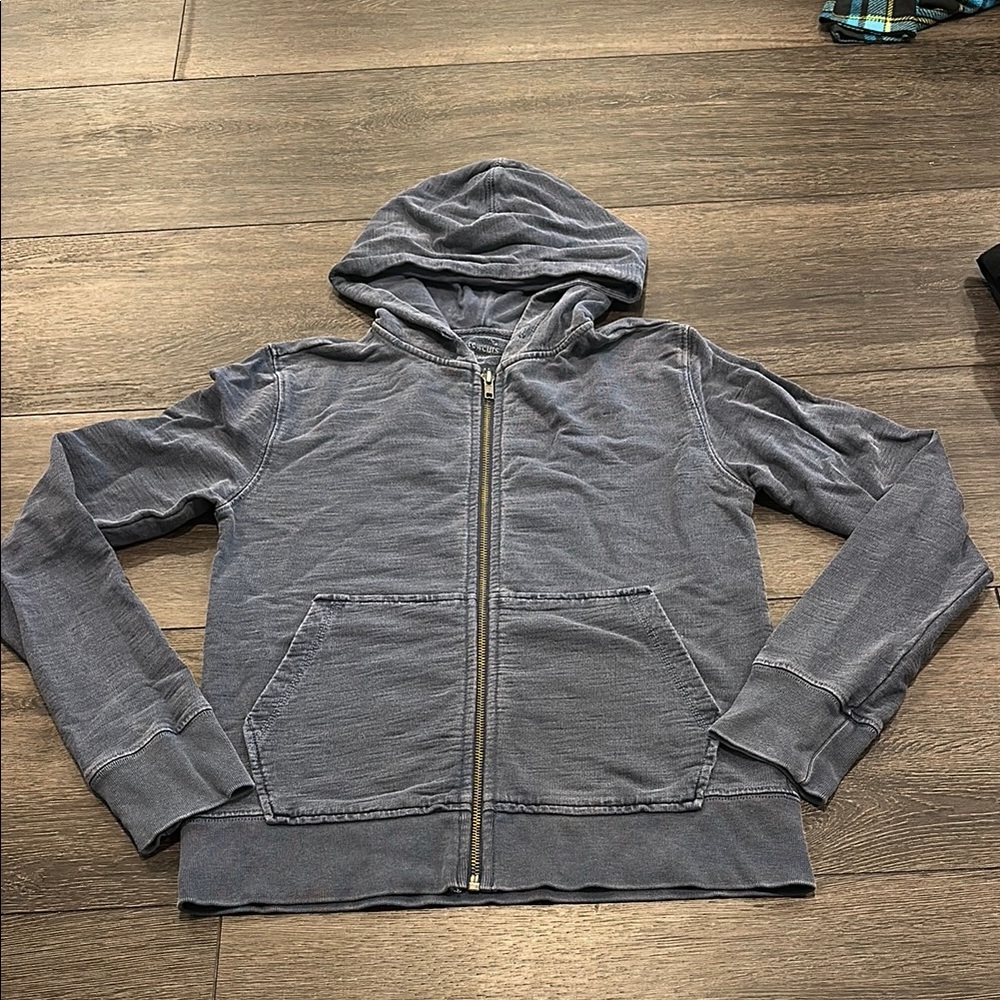 JCrew Crewcuts Grayish/Blue Full Zip Hooded Sweatshirt
